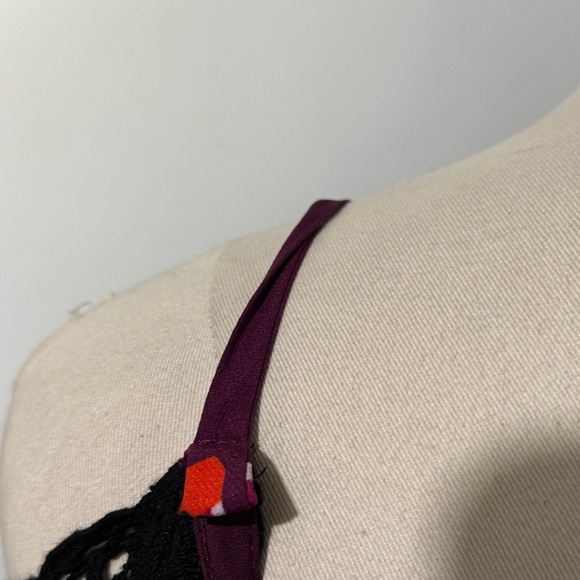 REBECCA TAYLOR Purple Floral Lace Midi Dress Size 4 - Picture 8 of 14